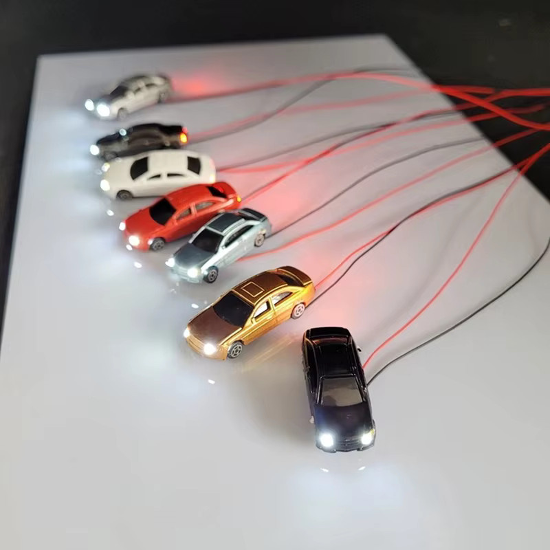 TERAYSUN Miniatur Modell Auto Spielzeug, 6-teiliges Set, mit LED Beleuchtung - Bild 2