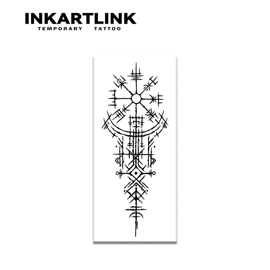 INKARTLINK Temporäres Tattoo, antike Symbole, wasserfest, semi-permanent - Bild 3