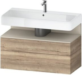 Duravit Waschtischunterschrank Qatego in Braun, Wandhängend, B/T/H: 99 x 47 x 59 cm - Bild 1