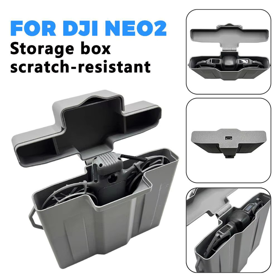 Stoßfestes Hartschalenetui für DJI Neo 2, wasserdichte und kompakte Aufbewahrungsbox für FPV-Module in Grau - Bild 3