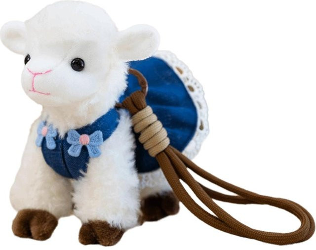 Lamm Anhänger, Plüsch, weiß, 14cm, Unisex - Bild 1