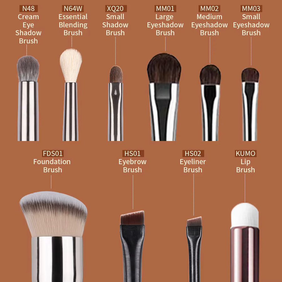 OVW Make-up-Pinsel-Set für Augen und Lippen, Unisex - Bild 2