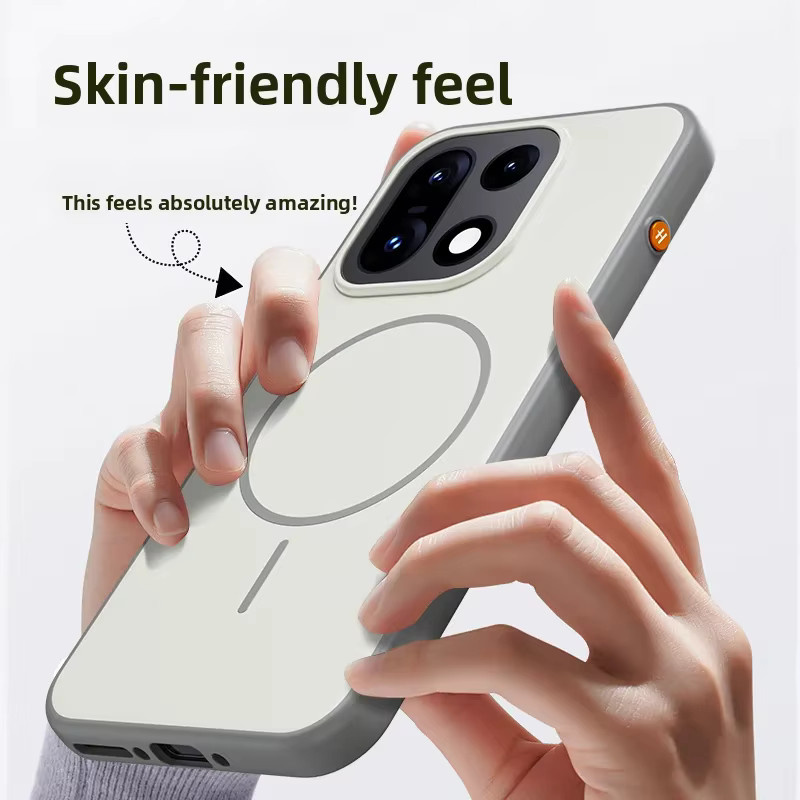 Magnetische Silikon Schutzhülle für OnePlus 15 in Weiß mit Unterstützung für kabelloses Laden - Bild 2