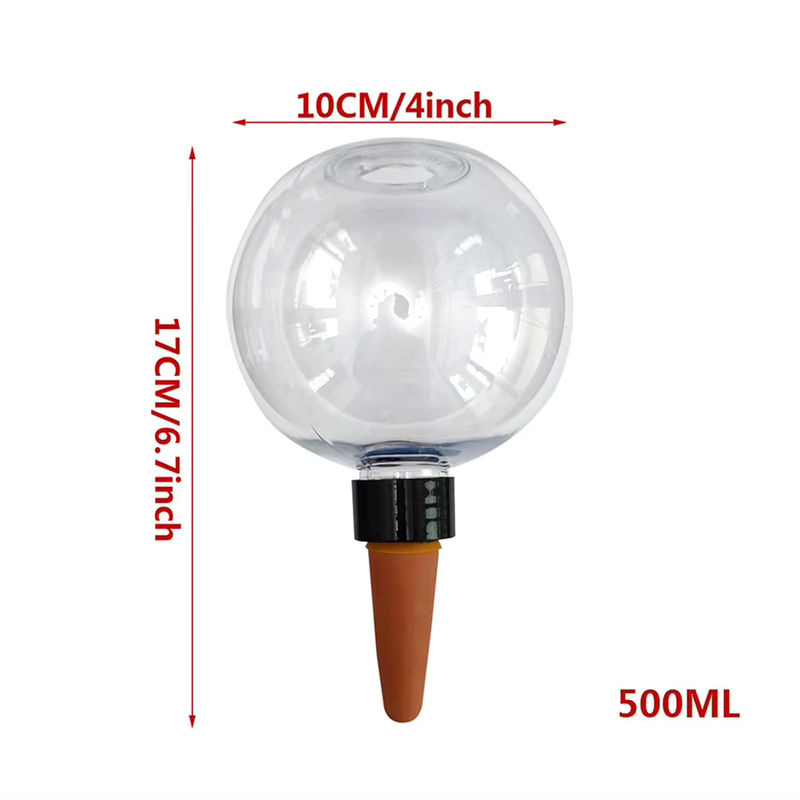 Shunmaii Automatisches Pflanzenbewässerungssystem mit Tropfbewässerung und Selbstbewässerungskugeln, 500 ml, transparent - Bild 5