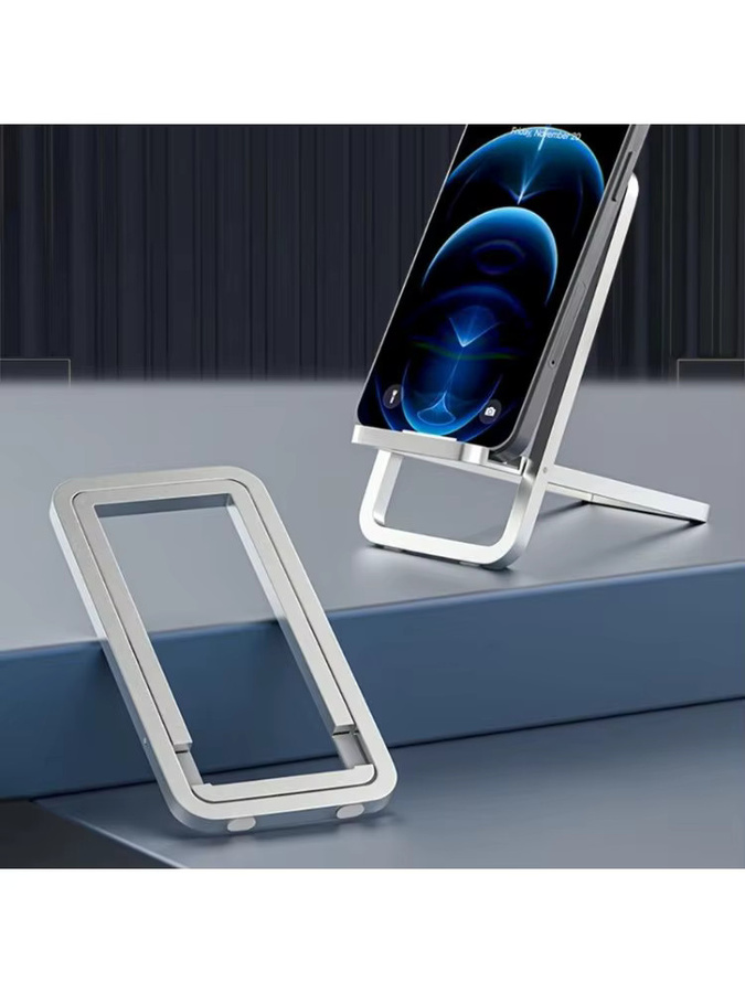 Universeller Smartphone-Ständer und Tablet-Halter aus Legierung in Silber für den Schreibtisch - Bild 6