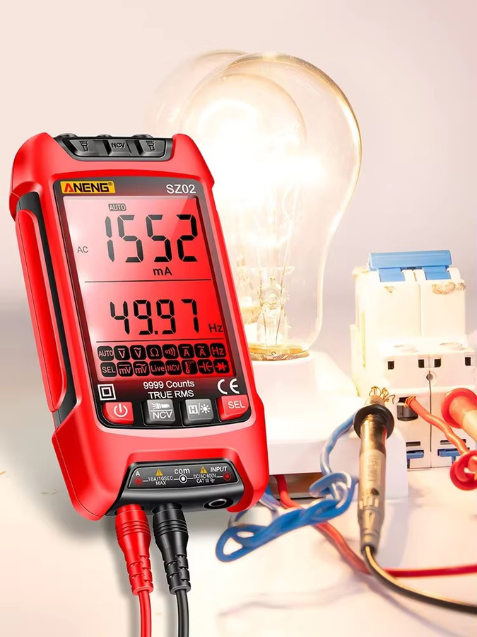 ANENG SZ02 Digitales Multimeter mit 9999 Anzeige für AC/DC Spannung, Strom, Temperatur, Kapazität und NCV Null-Leiter-Tester mit HD-Hintergrundbeleuchtung - Bild 6