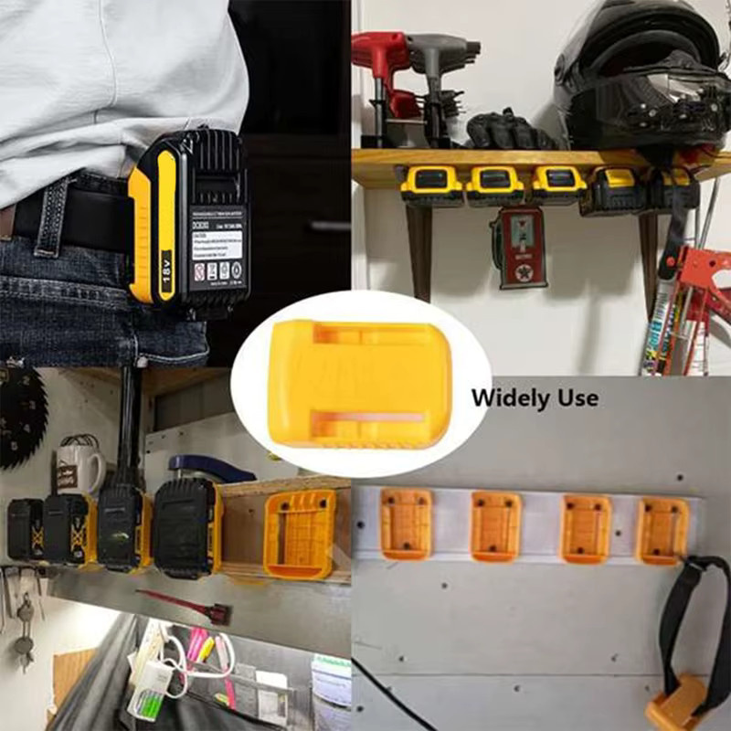 10 Stück Batteriehalter für Dewalt 18V 20V Wandhalterung in Gelb - Bild 3