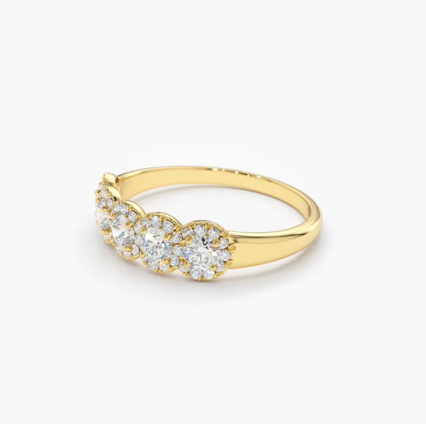 OXTAO Verlobungsring, 925 Silber, Moissanit, Damen - Bild 2