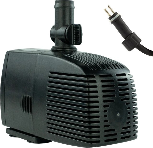Kerry Electronics Teichpumpe als leise Tauchpumpe für Aquarium und Springbrunnen, 12 V, 1.500 l/h, 25 W, Förderhöhe: 2,5 m, Farbe: Schwarz - Bild 1