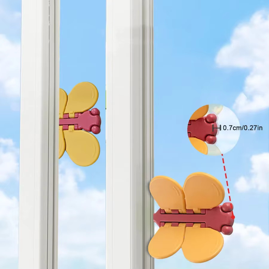 Kinder Fenstersicherung Libellen-Design als Fenster- und Schiebetür-Limiter in Blau - Bild 2