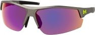 Under Armour UA SKILLZ/G Sonnenbrille, Halbrand, Eckig, Kunststoff, Herren, Grau, Rot - Bild 2