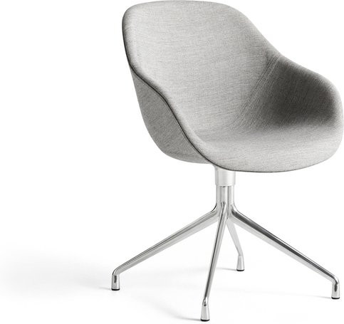 HAY About A Chair AAC 121 Drehstuhl mit Aluminiumgestell in Schwarz mit Stoffbezug im skandinavischen Design - Bild 1