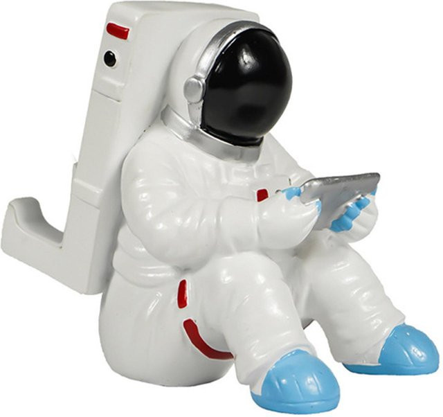 OutsideWorld Astronaut Handyhalter aus Harz in Weiß für den Schreibtisch - Bild 1