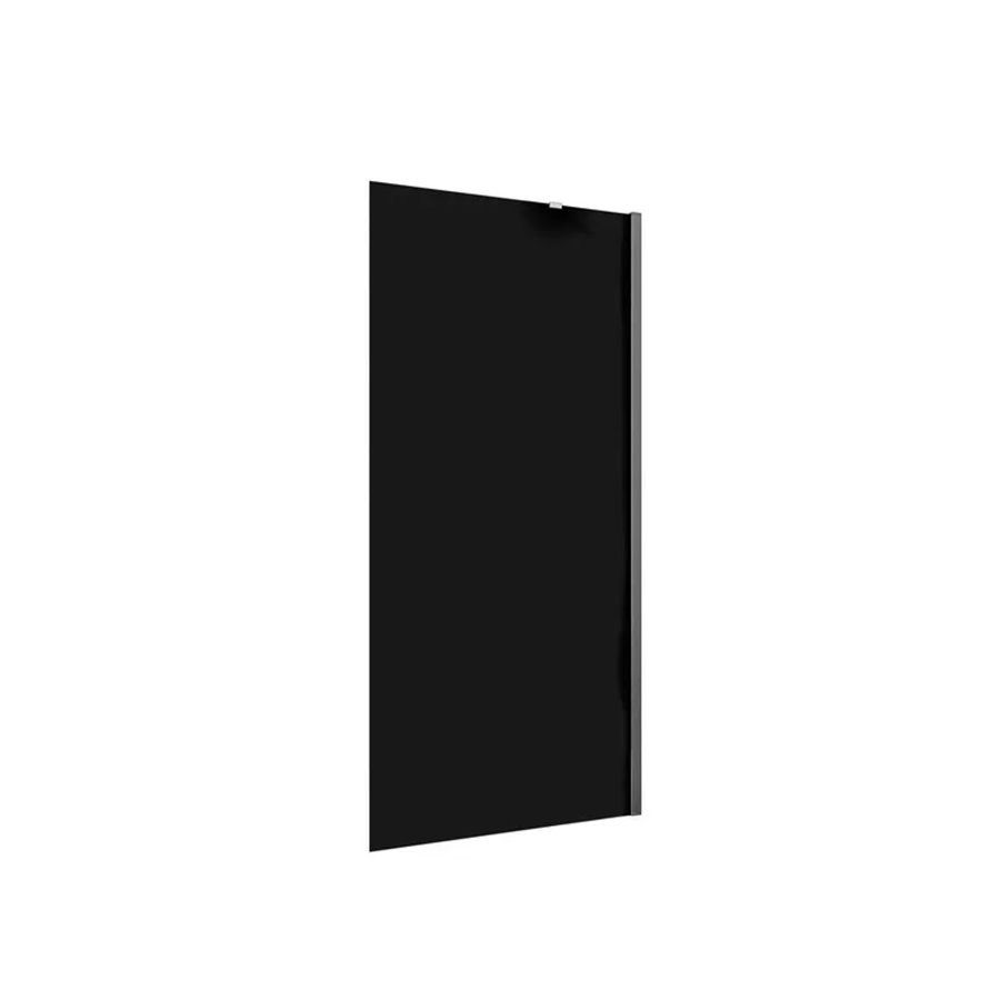 Duschparadies Walk In Duschabtrennung aus Grauglas mit Schwarzrahmen, B/H: 100 x 200 cm, 8mm Nano Glas mit Stabilisierungsstange - Bild 2