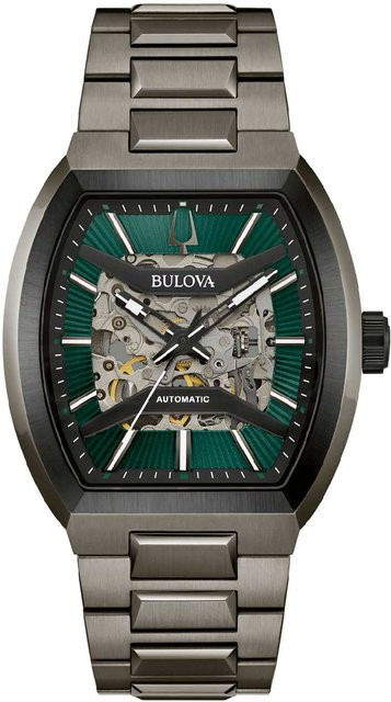 Bulova Herrenuhr Automatik, Edelstahl, Grün, 40 mm, 5 ATM - Bild 1