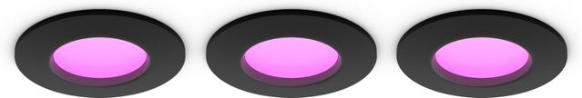 Philips Hue White & Colour Ambiance LED-Einbauleuchte Schwarz 3er-Set rund Durchmesser: 9 cm - Bild 2