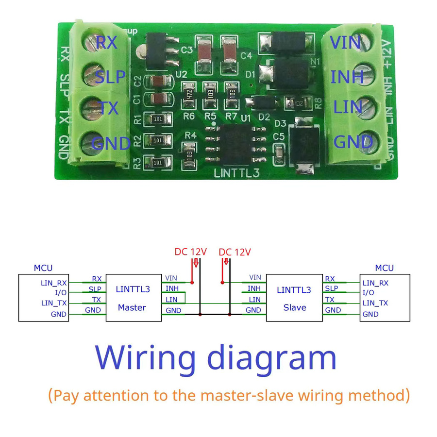 Eletechsup TTL zu LIN Bus Konverter Datenanalysator TJA1020 K mit TJA1021 Chip zur Kommunikation und Überwachung in Grün - Bild 3