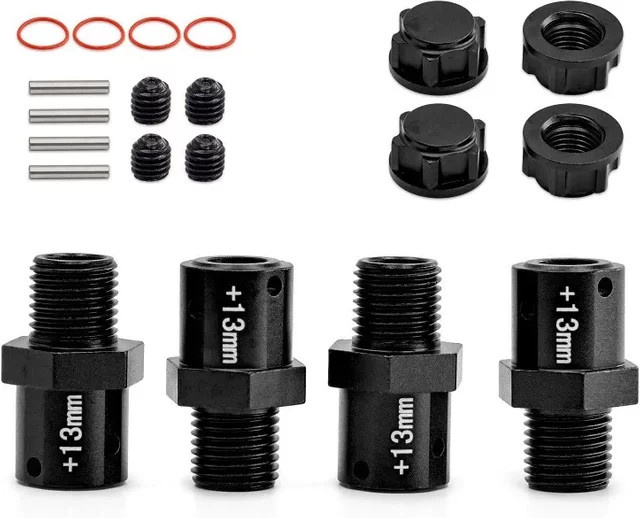 TIMEA Rad-Sechskant-Nabenadapter, Metall, Schwarz, 1:8, Zubehör - Bild 1
