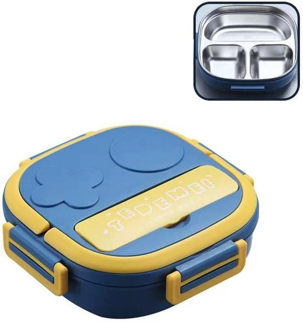 Tragbare Edelstahl Lunch Box aus 304 Edelstahl in Blau mit 550 ml Fassungsvermögen für Kinder, Studenten und Outdoor-Aktivitäten - Bild 1