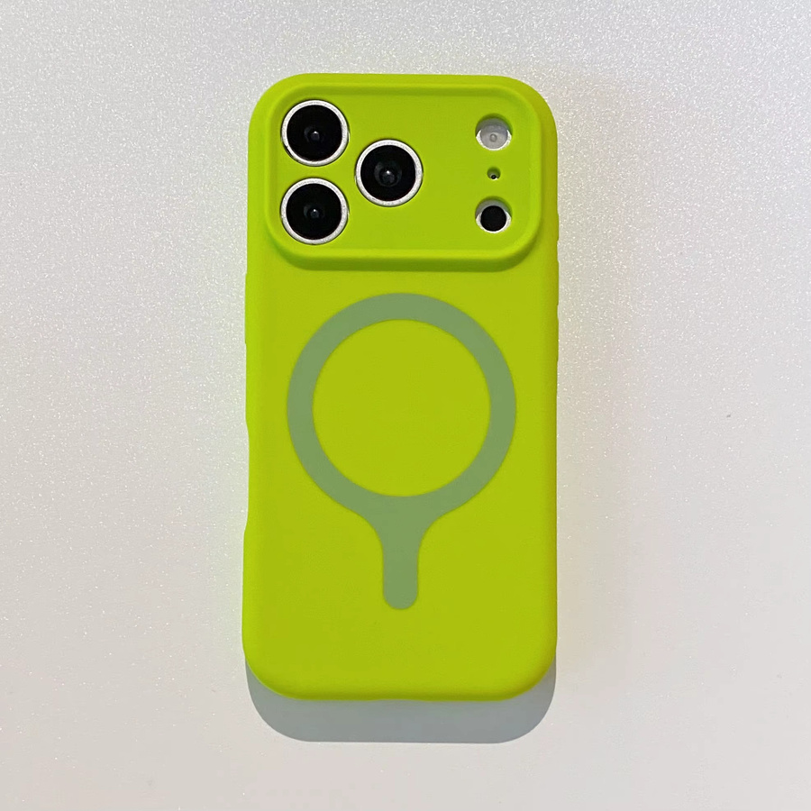 Apple iPhone 17 und iPhone 16 Pro Max Flüssigsilikon Magnet Hülle mit Fluoreszenz-Effekt in Cyan - Bild 2