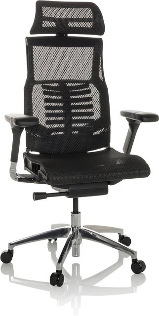 hjh OFFICE High End Bürostuhl POFIT GEN2 in Schwarz mit Netzstoff und Armlehnen - Bild 1