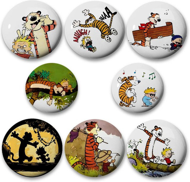 52TOYS Brosche Calvin und Hobbes, Abzeichen, Unisex - Bild 1