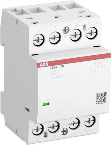 ABB ESB40-40N-02 Installationsschütz mit 4 Schließern, 220 V / 400 V, Weiß - Bild 1