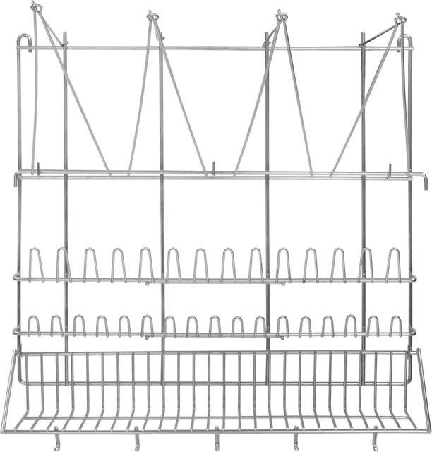 Schneider Spritzbeutel Wandaufhänger mit Ablage aus Edelstahl in Silber, Breite: 50 cm, Höhe: 50 cm - Bild 1