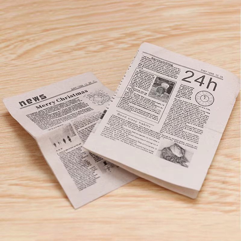 Retro Zeitung Set, Puppenhaus Miniatur, Zubehör - Bild 3