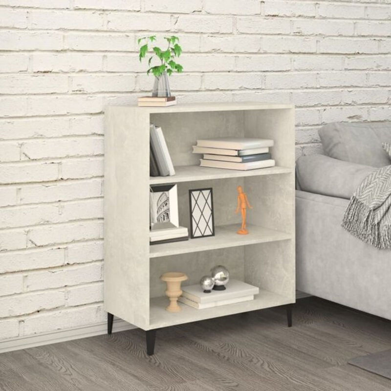 Sideboard classic von vidaxl in Betongrau und Weiß aus Holzwerkstoff, B/T/H: 69,5 x 32,5 x 90 cm - Bild 1