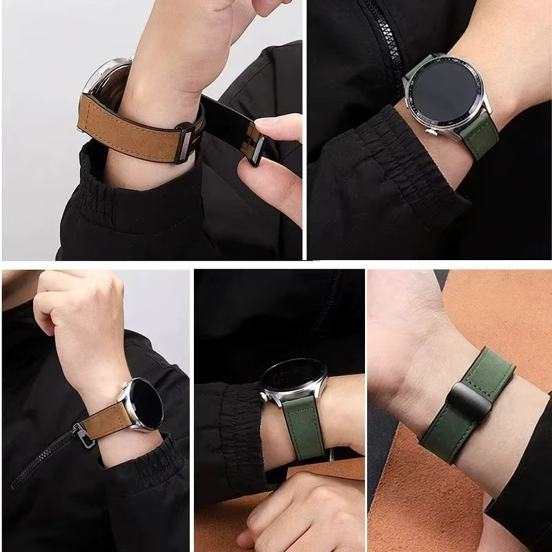 Uhrenarmband Leder + Silikon, 20 mm, 22 mm - Bild 2