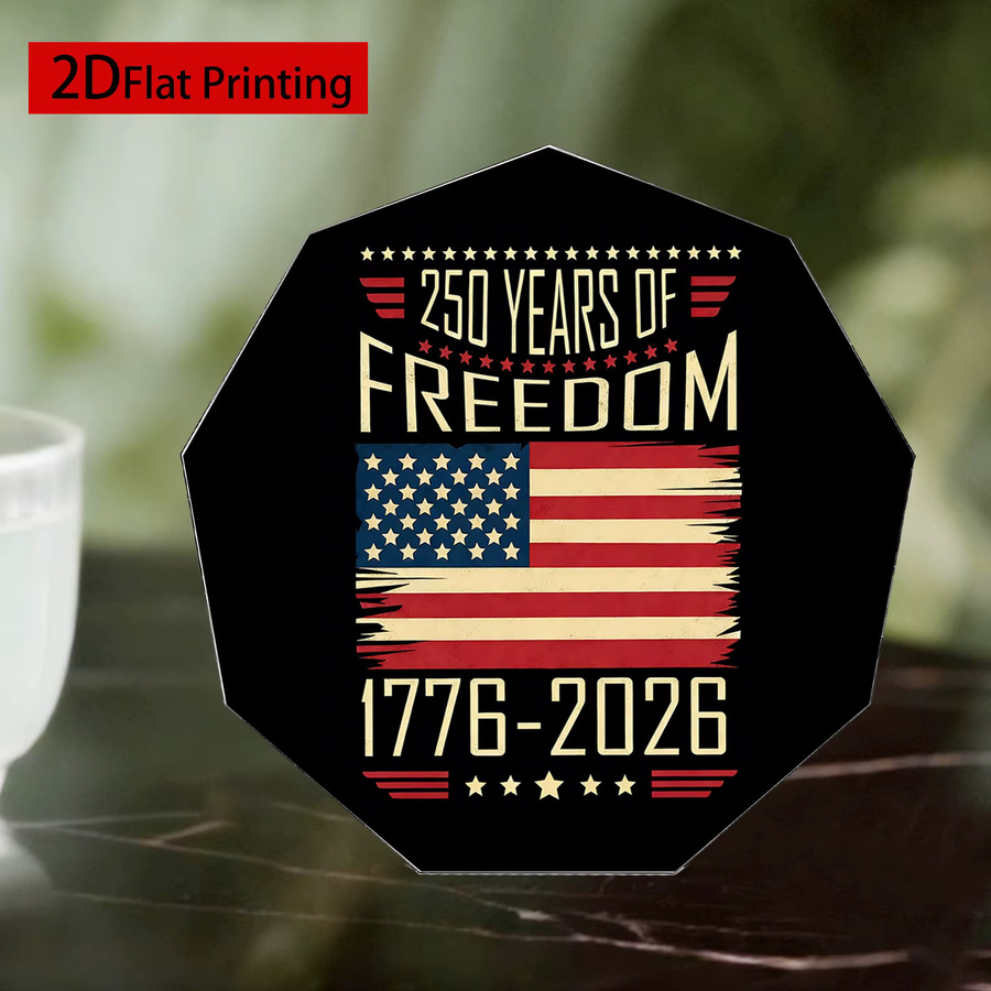 CIFBUY Acryl-Plakette zum 250-jährigen Jubiläum 1776-2026, Mehrfarbige Patriotische Dekoration aus Acryl für Zuhause und Büro - Bild 3