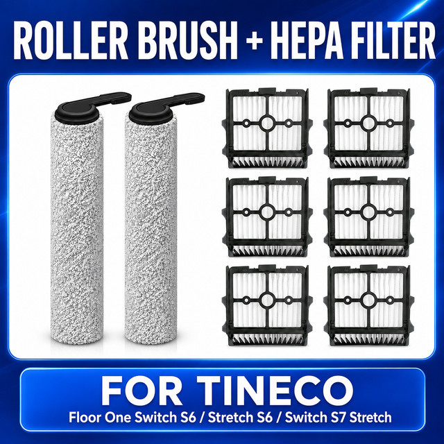 OSSIEAO Rollenbürste und Filter Ersatzteile für Tineco Floor One Switch S6, Stretch S6 und Switch S7 Stretch - Bild 1