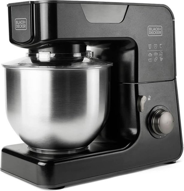 Black+Decker Küchenmaschine BXKM1000E Planetenrührwerk aus Edelstahl mit 1000 Watt - Bild 1