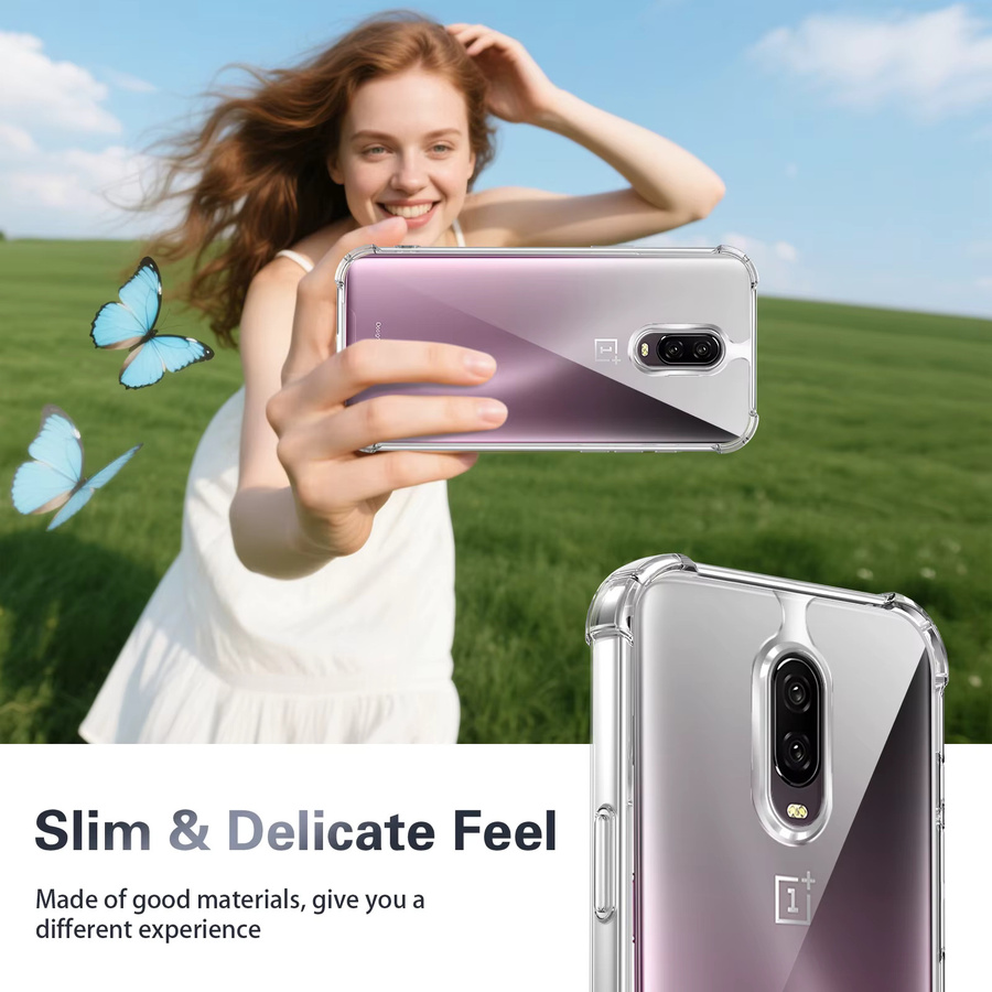 OnePlus 6T Silikon Bumper Handyhülle mit Airbag-Schutz und transparenter Rückseite für Modelle A6010 und A6013 - Bild 2