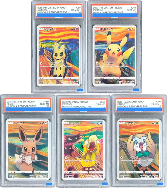 FUNISM Pokémon Sammelkarte, Psyduck Eevee Mimikyu Rowlet Munch, Pappe / Karton - Bild 1