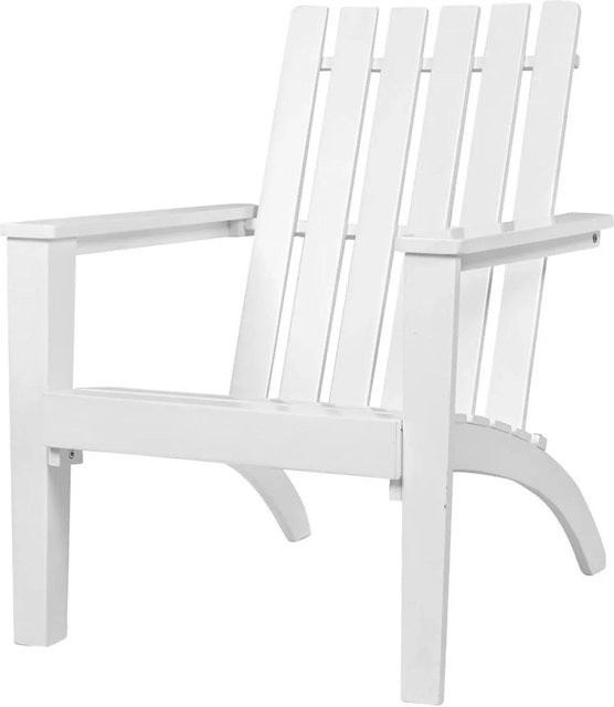 Costway Adirondack Stuhl aus Akazienholz in Weiß mit Armlehnen und klassischem Stil - Bild 1