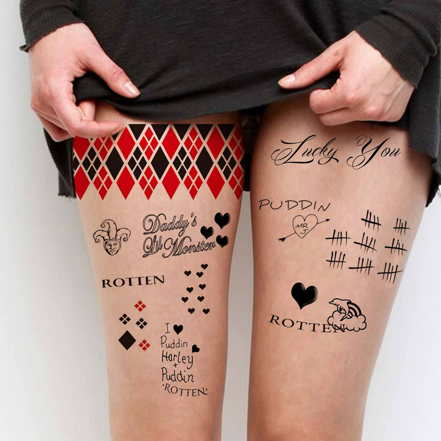 YURAN Joker Temporäre Tattoos, 5 Blatt, Unisex - Bild 2