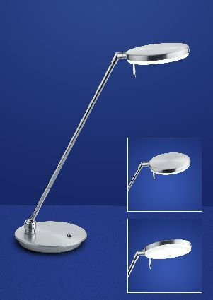 Dimmbare moderne Tischleuchte in Silber und Weiß mit Touch-Funktion für Home Office und Aufgabenbereiche - Bild 1