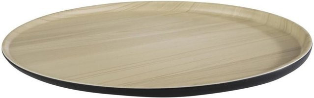 Rundes Tablett APS FRIDA in Beige/Schwarz, Durchmesser: 31,5 cm, Höhe: 2,5 cm - Bild 1