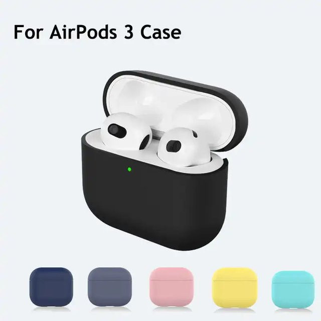 Silikon Schutzhülle für AirPods 3 (2021) in Beige - Bild 1