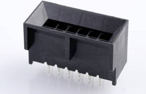 Molex Einbau-Stiftleiste Standard 12-polig in Schwarz und Gold - Bild 1