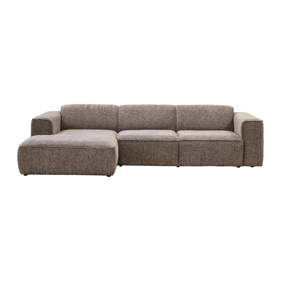 Vente-unique Sofa Tejami in Taupe und Beige, L-Form, Stoff, Breite: 322 cm - Bild 2