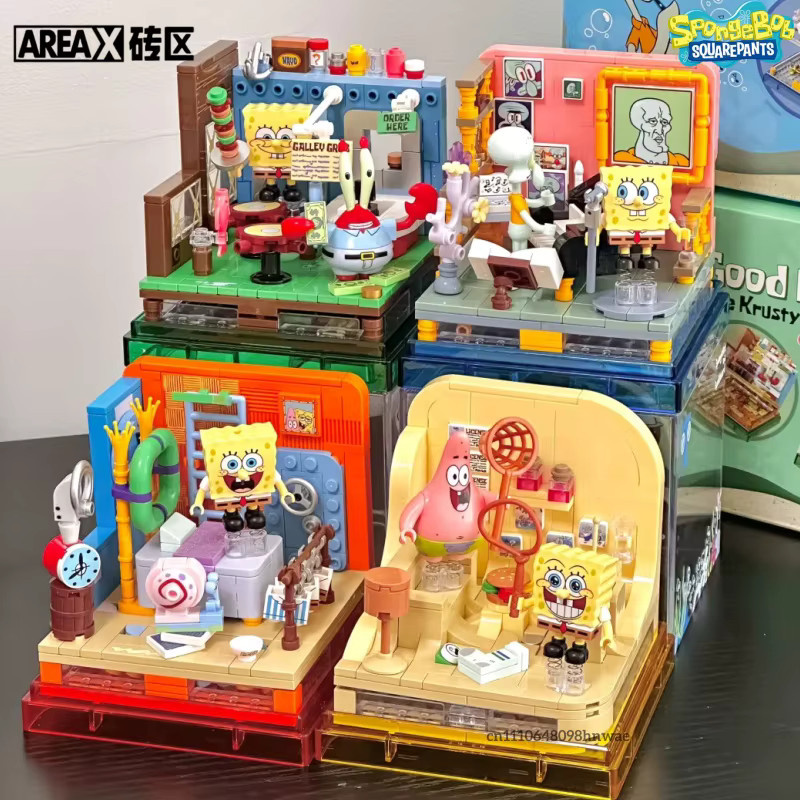 AREA-X SpongeBob Schwammkopf Bausteine-Set, Meerestiere - Bild 1