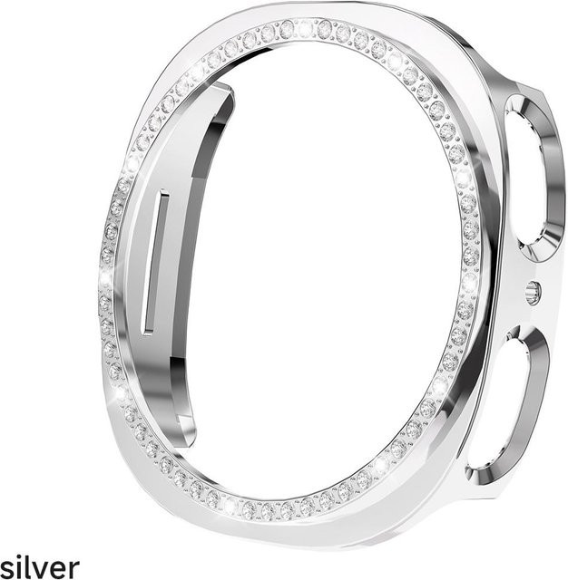 Samsung Galaxy Watch 8 Schutzhülle, Diamant Bumper, silber, transparent - Bild 1