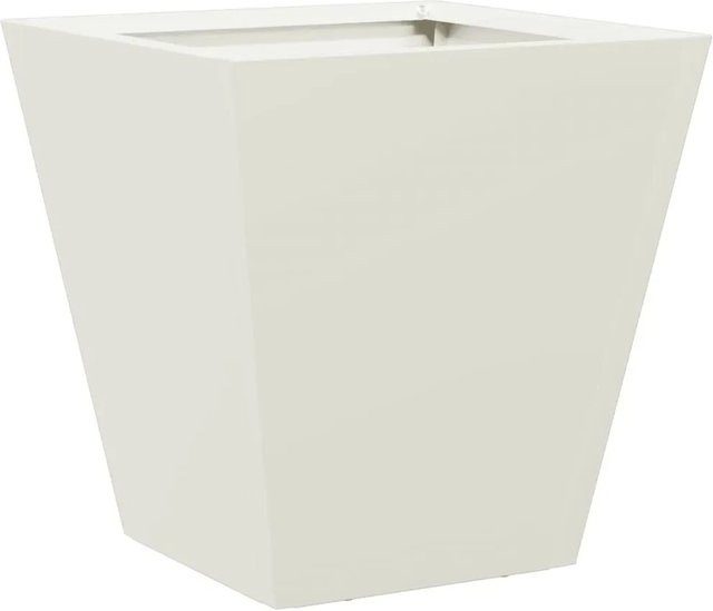 vidaXL Pflanzkübel aus Stahl in Weiß, B/T/H: 30 x 30 x 30 cm - Bild 1