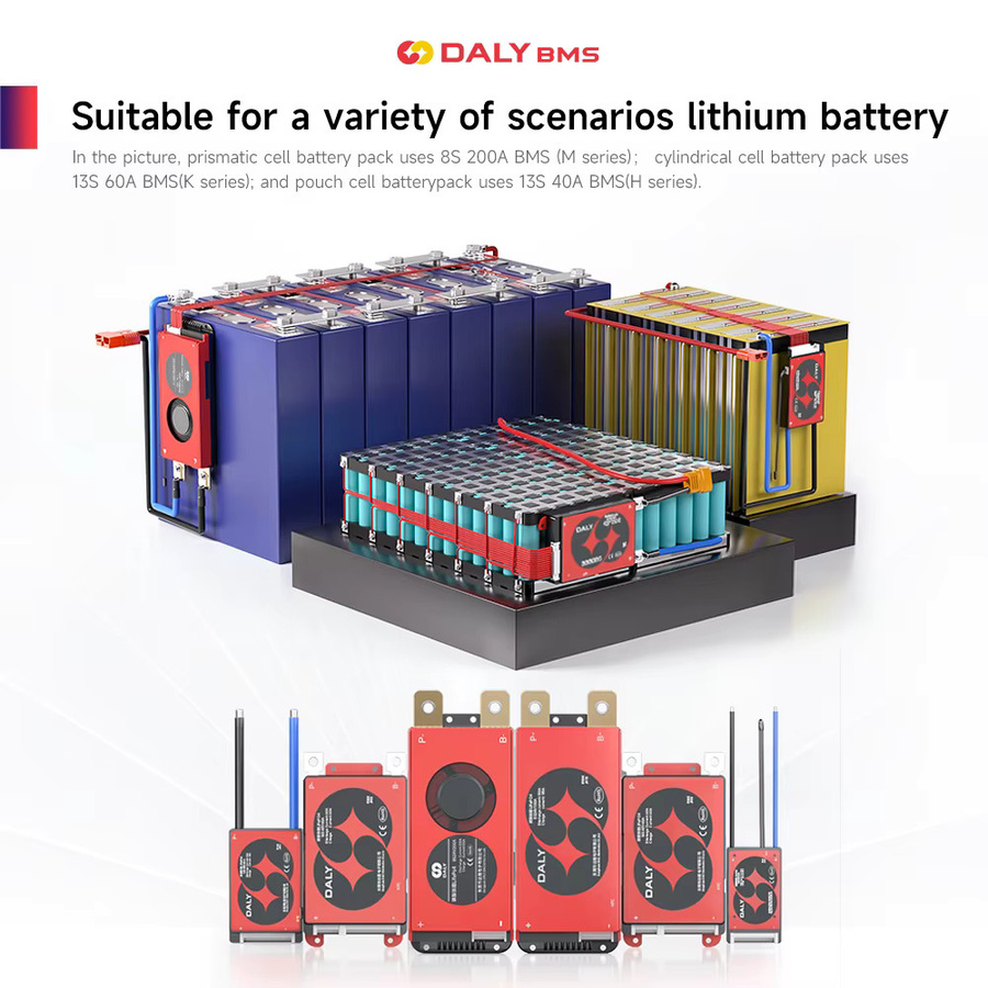 Daly BMS LiFePO4 4S 12V Batteriemanagementsystem mit NTC in Rot - Bild 2