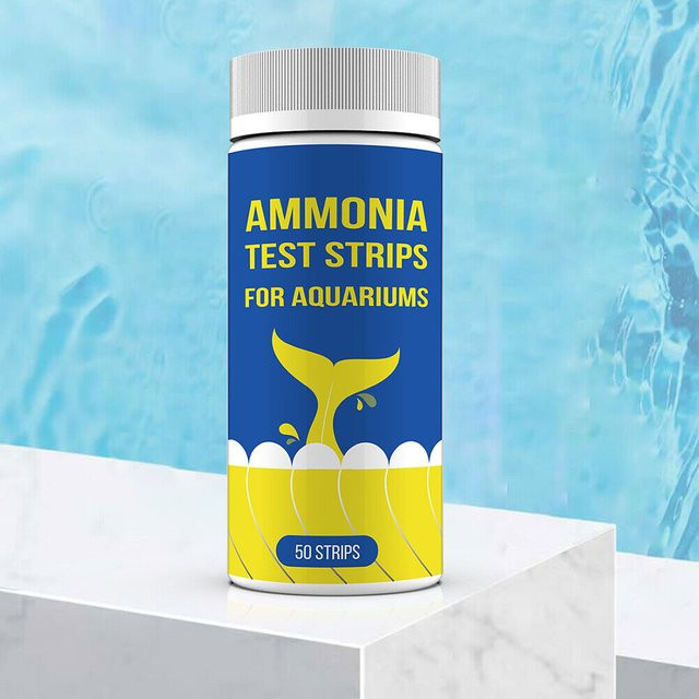VIBRATITE Ammoniak-Stickstoff-Teststreifen für die Wasserqualität in Aquarium, Pool, Süßwasser und Salzwasser, 50 Stück - Bild 1