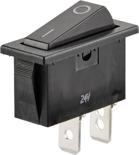 TRU Components Wippschalter TC-R13-70A-01 Schwarz 24 V/DC 10A 1 x Aus/Ein rastend - Bild 1