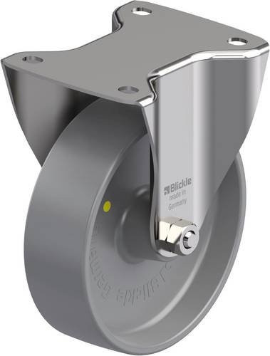 Blickle BX-PO 160G-ELS Edelstahl-Bockrolle in Grau mit 160 mm Rad-Durchmesser und 400 kg Tragfähigkeit - Bild 1